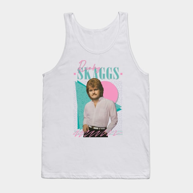 Ricky Skaggs \/\/\ Retro Style Fan Design Tank Top by DankFutura